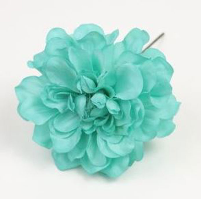 Zinnia. Fleur de Flamenco. Bleu Marine. 9cm